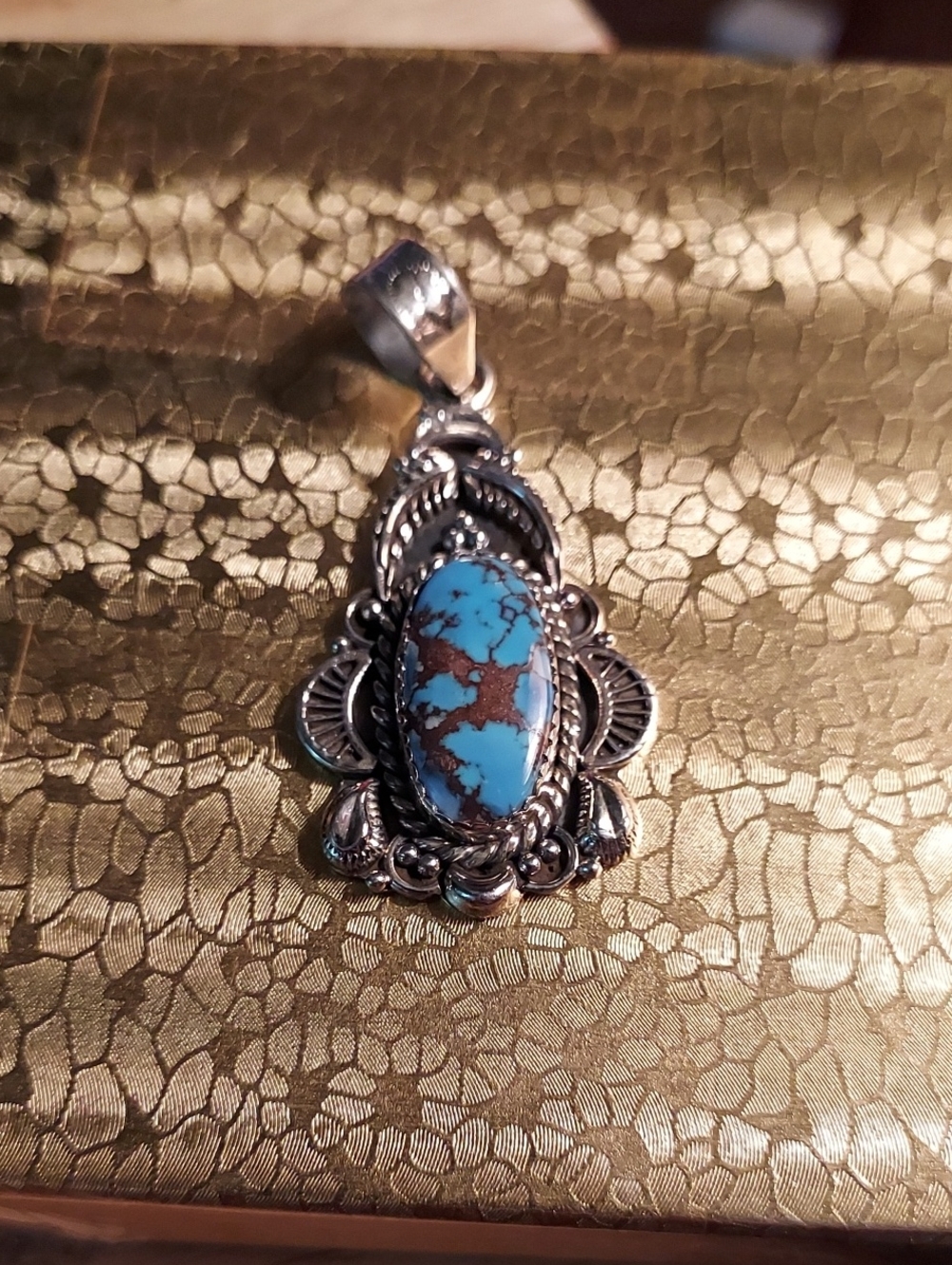 Beautiful, Sterling silver 925 Turquoise pendant.